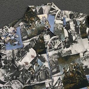 VTG Kennington Walt Disney Shirt Men Small Mickey 4th of JulyDagger Collar Retro